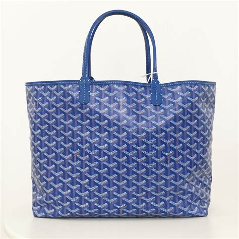 goyard blue handbag.